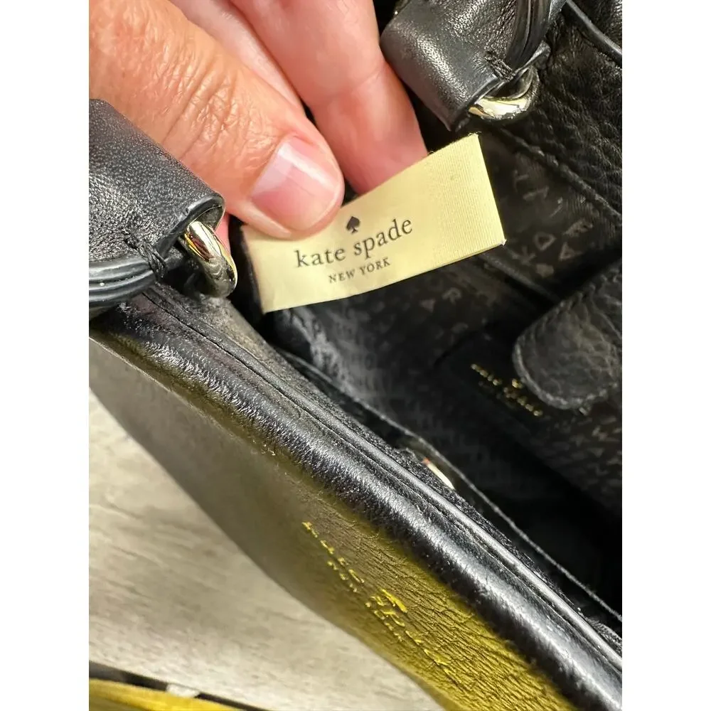 Kate Spade Wickham Place Small Rorie Bag Top Handle Black Leather